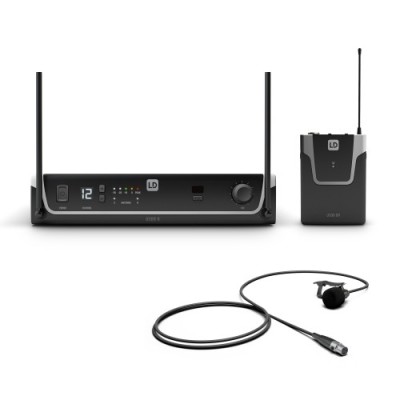 Wireless Microphone System with Bodypack and Lavalier Microphone - 470 - 490 MHz (only available in the USA)