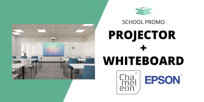 Schoolpromo! Epson projector + Chameleon whiteboard