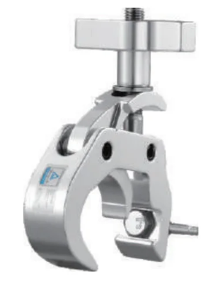 Quick clamp 250 kg- For tube 48-51mm Silver - Certificat TuV - delivered with wingnut and bolt - Material Alu 6061