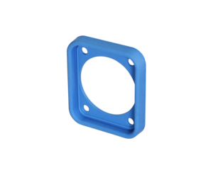 Sealing gasket for D-size chassis connectors provinding IP65 protection - Blue price per piece, must be taken in box of 1 pc