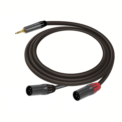 Minijack 3,5mm to 2 XLR male cable 1.5 meter