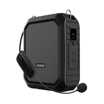 M800 UHF Multi-functional IPX5 Waterproof Voice Amplifier with Wireless Headset. Color: Black