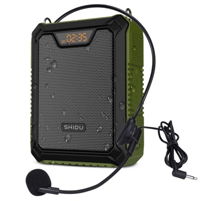 M900 Voice Amplifier Headset Microphones for teacher training with Wired Headset. Color: Green