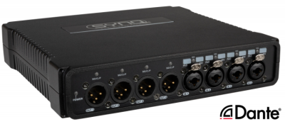 Synq DBT-44: Premium Quality Analog/ DANTE Network Audio Bridge for Touring Applications with 4 Analog Inputs + Outputs