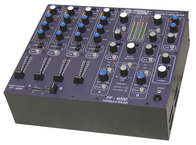 Formula Sound FF-4000: 4 Channel Dual Format DJ Mixer with Linear Faders