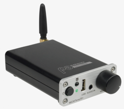 Audiophony WiCASTamp30+ - WIFI versterker met RJ45 en IR afstandsbediening