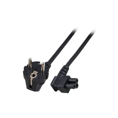 ACT Powercord mains connector CEE 7/7 male (angled) - C5 (angled) black 1 m