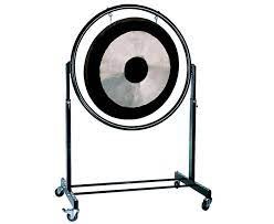 MOBILE GONG STAND (INTERNAL DIAMETER: 150 cm) WITH SWIVEL CASTORS, 2 WITH BRAKES. HEIGHT ADJUSTABLE