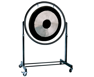 MOBILE GONG STAND (INTERNAL DIAMETER: 80 cm) WITH SWIVEL CASTORS, 2 WITH BRAKES. HEIGHT ADJUSTABLE