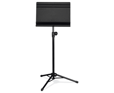 ORCHESTRA MUSIC STAND WITH ADJUSTABLE METALLIC DESK WITH ADDITIONAL SHELF. VERY STABLE & STRONG