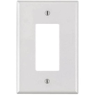 Single gang, Decora-style cover plate, white