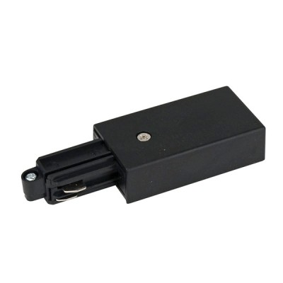 Feed-in connector black 1-circuit track IP20