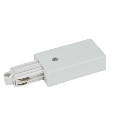 Feed-in connector white 1-circuit track IP20