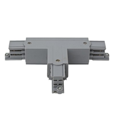 Right T-connector Silver 3-circuit track IP20