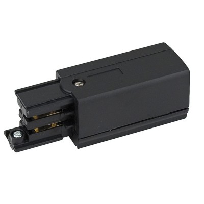 Right feed-in connector Black 3-circuit track IP20