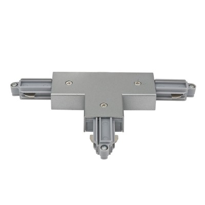 Right T-connector Alu 1-circuit track IP20