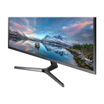 Samsung S34J550WQR - LED monitor - 34.1" (34" viewable) - 3440 x 1440 UWQHD @ 75 Hz - VA - 300 cd/m² - 3000:1 - 4 ms - 2xHDMI, DisplayPort - dark grey/blue