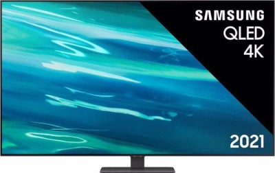 Samsung QE55Q80AAT - 55" Diagonal Class Q80A Series LED-backlit LCD TV - QLED - Smart TV - Tizen OS - 4K UHD (2160p) 3840 x 2160 - HDR - Quantum Dot - silver carbon