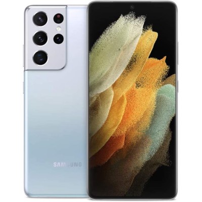 Samsung Galaxy S21 Ultra 5G - 5G smartphone - dual-SIM - RAM 12 GB / 128 GB - OLED display - 6.8" - 3200 x 1440 pixels (120 Hz) - 4x rear cameras 12 MP, 108 MP, 10 MP, 10 MP - front camera 40 MP - phantom silver