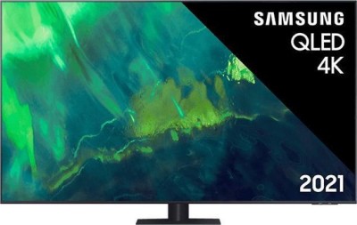 Samsung QE55Q77AAT - 55" Diagonal Class Q77A Series LED-backlit LCD TV - QLED - Smart TV - Tizen OS - 4K UHD (2160p) 3840 x 2160 - HDR - Quantum Dot, Dual LED - titan grey