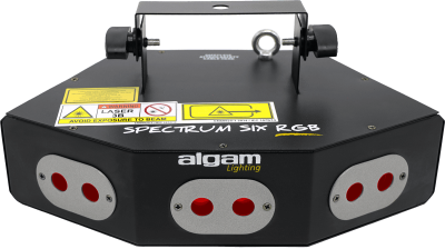 ALGAM LIGHTING - SPECTRUMSIXRGB Animatielaser 6 stralen 260mW RGB