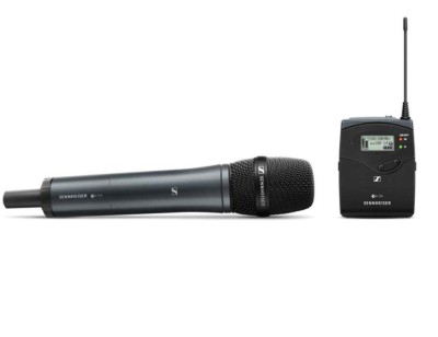 Portable vocal set. Includes (1) SKM 100 G4 handheld microphone, (1) e 835 capsu