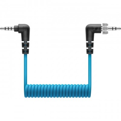 3.5mm (1/8") TRS to 3.5mm (1/8") TRS coiled cable with locking connector for use