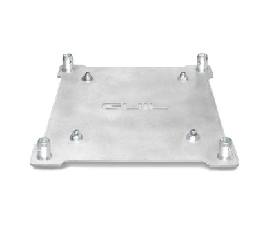 490 x 490 x 5 mm ALUMINIUM BASE PLATE FOR TQN400XL, TQN400 & TQN290 SQUARE TRUSS. COUPLING SYSTEM INCLUDED