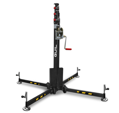 ELC - TELESCOPIC LIFTING TOWERS <TOP LOADING>. FOLDING LEGS & BASE WITH WHEELS