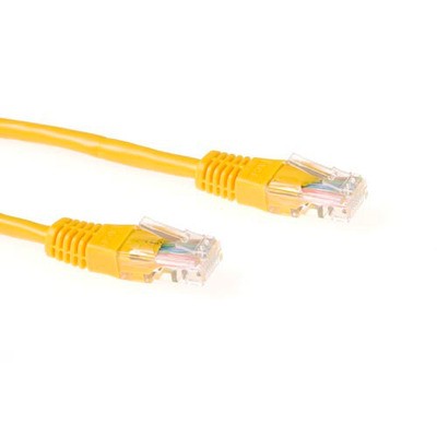 CAT6 U/UTP patch cable yellow. Length: 15,00 m