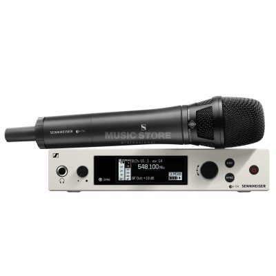 Wireless vocal set. Includes (1) SKM 500 G4 handheld transmitter, (1) Neumann KK 205 capsule (supercardioid, condenser), (1) EM 300-500 G4 rackmount receiver, (1) NT 2-3 power supply, (1) GA3 rack kit and (1) mic clip, frequency range: GBW (606 - 678 MHz)
