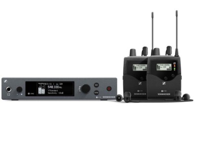 Wireless stereo monitoring twin set. Includes (1) SR IEM G4 stereo transmitter, (2) EK IEM G4 stereo bodypack receivers, (2) pairs of IE4 earbuds and (1) GA3 rackmount kit, frequency range:B (626 - 668 MHz)