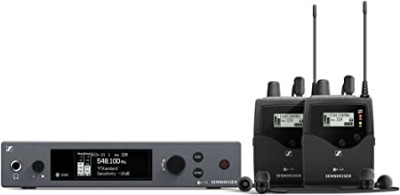 Wireless stereo monitoring twin set. Includes (1) SR IEM G4 stereo transmitter, (2) EK IEM G4 stereo bodypack receivers, (2) pairs of IE4 earbuds and (1) GA3 rackmount kit, frequency range:A1 (470 - 516 MHz)