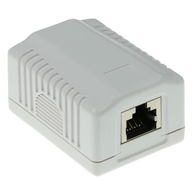Surface mounted box shielded 1 ports, Type: CAT6A