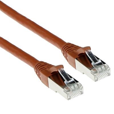 ACT Brown 3.00 metre SFTP CAT6A patch cable snagless with RJ45 connectors. Lengt