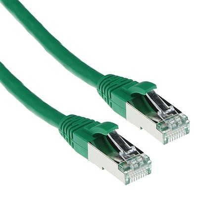 CAT6A S/FTP PiMF patch cable snagless green. Length: 7.00 m