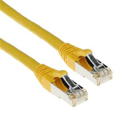 CAT6A S/FTP PiMF patch cable snagless yellow. Length: 1,00 m