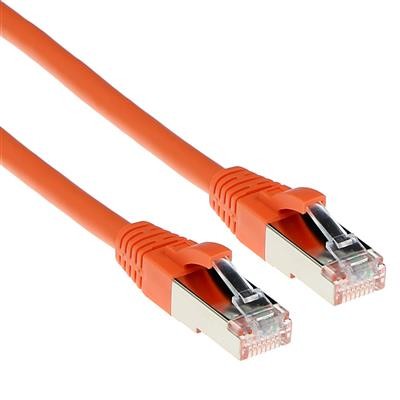 CAT6A S/FTP PiMF LSZH patch cable snagless orange. Length: 15.0 m
