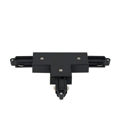 Right T-connector black 1-circuit track IP20
