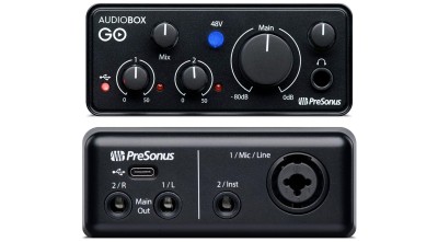 Presonus AudioBox GO - Ultra-compact, 2x2 USB Audio Interface / 96 kHz with Mic/Line and instr inputs, Studio One Prime