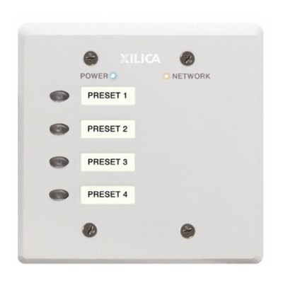 4 programmable, selectable level controls on a 2-gang size aluminium panel in black.
