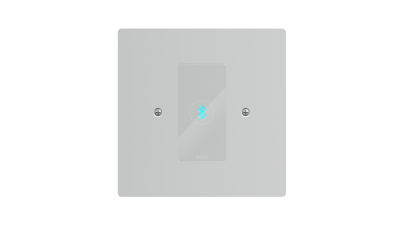 NEW Wall recessed module for conversion from Bluetooth 5.0 to Dante network, PoE power supply, Cat5 / 6 cable. Mounted on EU / UK single-gang box, includes white painted aluminum frame.