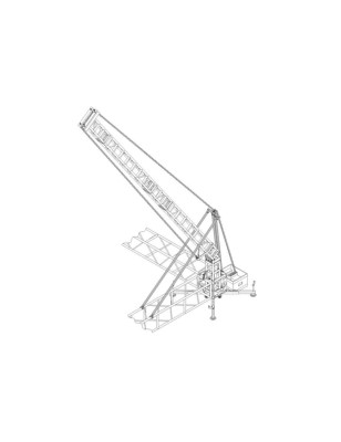 Système de levage pour faciliter le levage de nos tours de soutien au sol en position verticale.
