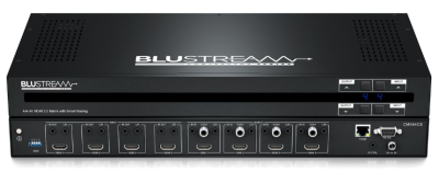 Blustream CMX44CS Contractor 4x4 4K 18Gbps HDMI2.0 Matrix with Audio Breakout, Smart Scaling, EDID Management and IR Routing, HDCP2.2