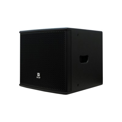 Ecler Wooden sub-woofer reinforcement cabinet with a compact format and long term reliability, featuring 300 WRMS @ 8 Ω and a 12" LF driver. 1200W Peak power. Double INPUT/STACK connector, Speakon© type. 8 x M8 rigging points included. Dimensions (Wx