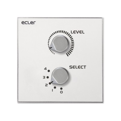 Ecler Remote wall panel control for one volume management and a front panel stereo mini-jack connector. Compatible with all ECLER 0-10V DC REMOTE control port, like MPA-R, ALMA, MIMO88 / SG, NXA series, CA series, GPA series, etc.