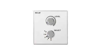 Ecler Remote wall panel control with USA frame for one volume management + source or preset selection. Compatible with all Ecler 0-10V DC REMOTE control port, like MPA-R, ALMA, MIMO88 / SG, NXA series, CA series, GPA series, etc. Dimensions 116.5x114