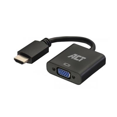 ACT 0.15 meters, HDMI-A male to VGA female adapter, with audio