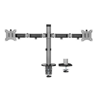 ACT Monitor Desk Mount, 2 screens up to 32”, silver