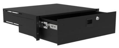 3HE lade HD, alu, 287mm diep, - zwart - prijs per 1 stuk - 3U drawer HD, aluminum, 287mm deep, - black - price per piece